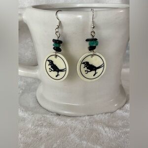 Grateful Dead crow glow-in-the-dark earrings